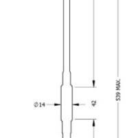RRD1019B-TNC handheld antenna drawing